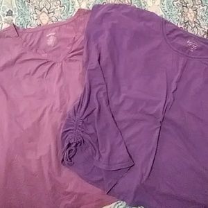 💗Bundle of 2 purple shirts